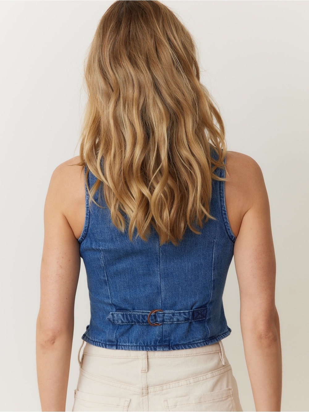 NWOT Marine Layer Daisy Denim Vest M - Picture 3 of 6